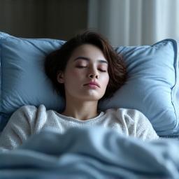 Person sleeping peacefully